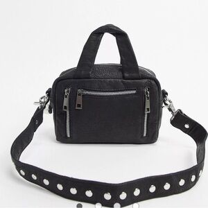 Nu’noo mini black leather crossbody bag